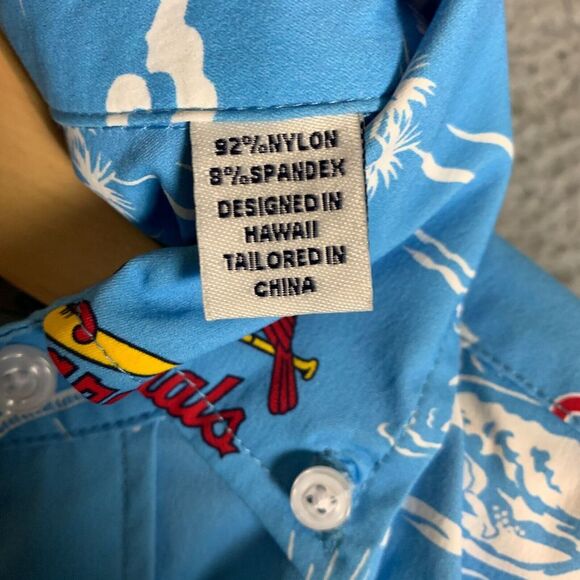 Reyn Spooner Kekai Shirt St Louis Cardinals Mens Medium Hawaiian‎ Performance - Picture 5 of 10